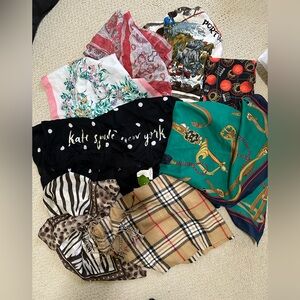 Variety of 8 designer scarves